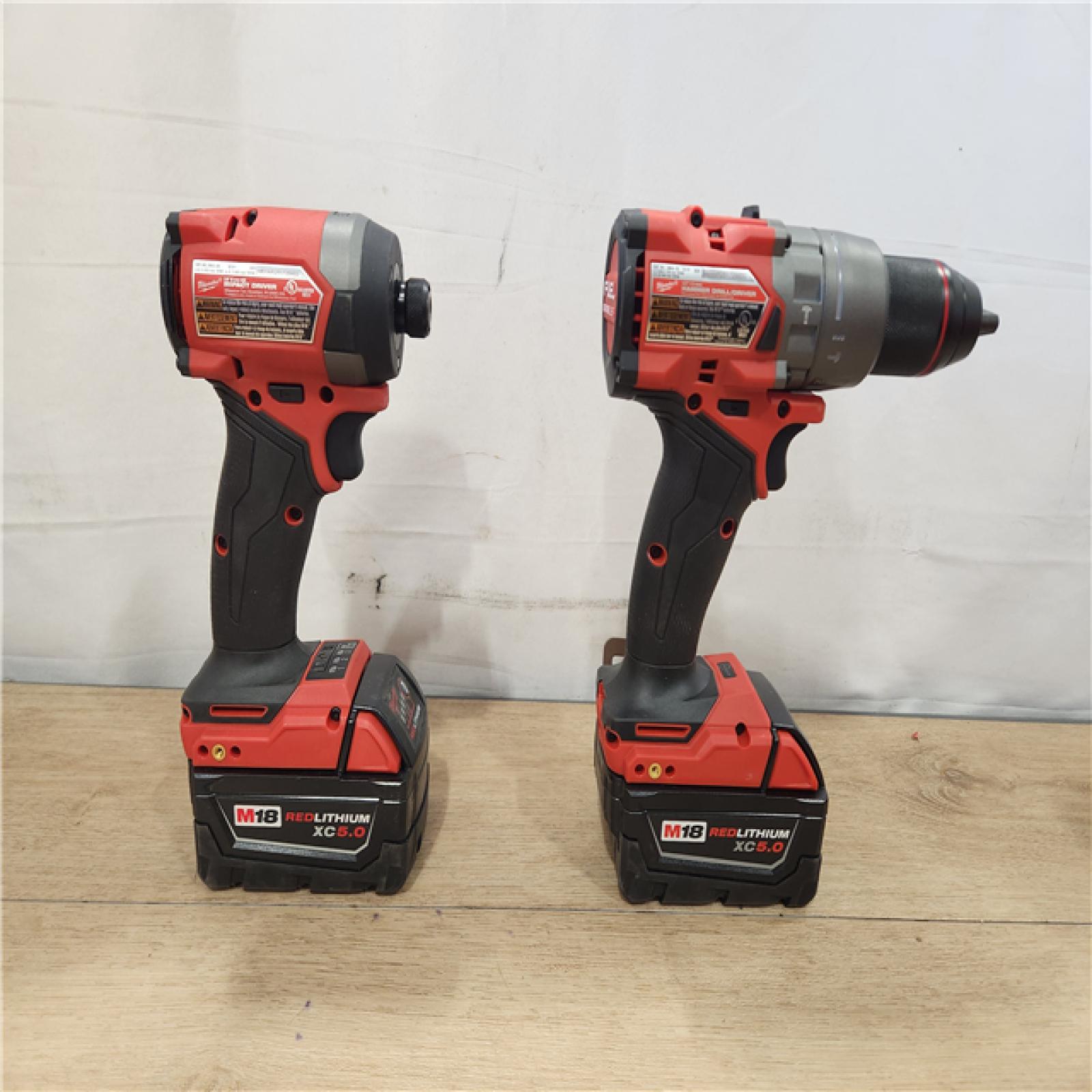 AS-IS- Milwaukee FUEL 18V Lithium-Ion Brushless Cordless Hammer Drill and Impact Driver Combo Kit