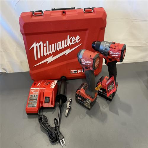 AS-IS - MILWAUKEE FUEL 18V Lithium-Ion Brushless Cordless Hammer Drill and Impact Driver Combo Kit