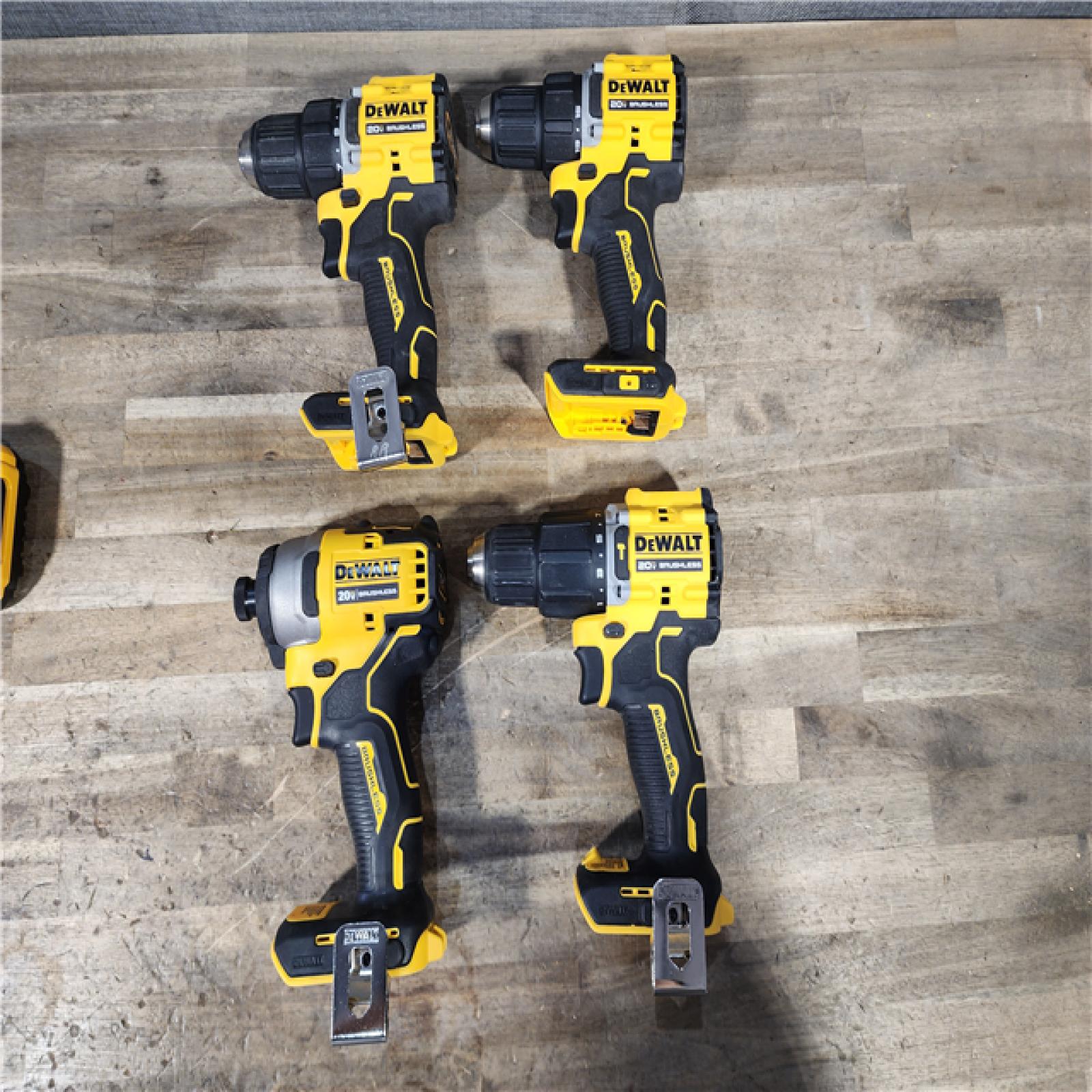 HOUSTON LOCATION - AS-IS DEWALT 4 TOOL COMBO KIT W/ (2) BATTERY & CHARGER