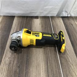AS-IS DEWALT 20V MAX XR Cordless Brushless 4.5 in. Slide Switch Small Angle Grinder with Kickback Brake (Tool Only)
