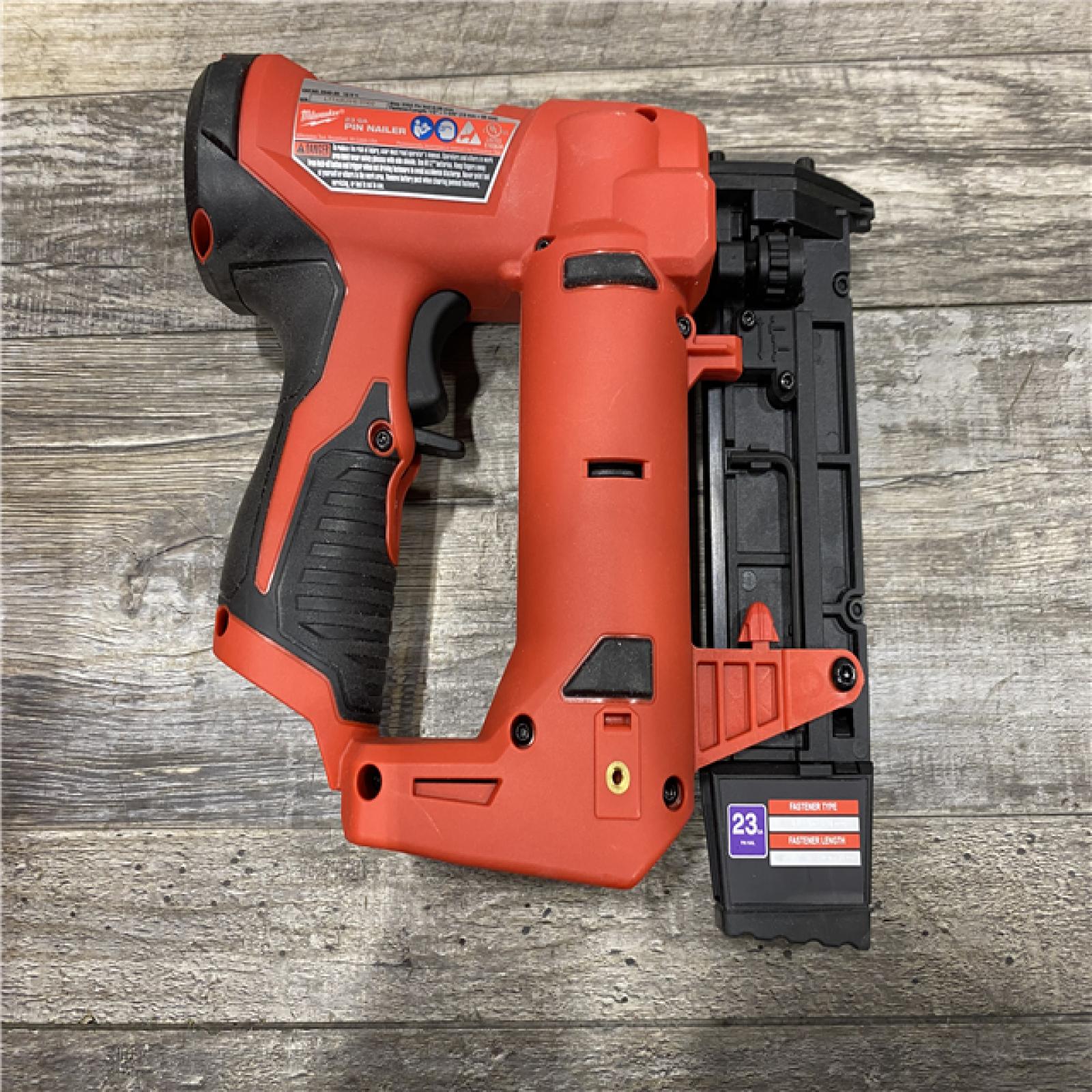 AS-IS Milwaukee 12-Volt 23-Gauge Lithium-Ion Cordless Pin Nailer (Tool-Only)