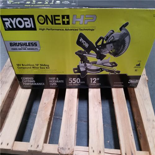 California NEW Ryobi One+ 18V Brushless 10 Sliding Compound Miter Saw Kit