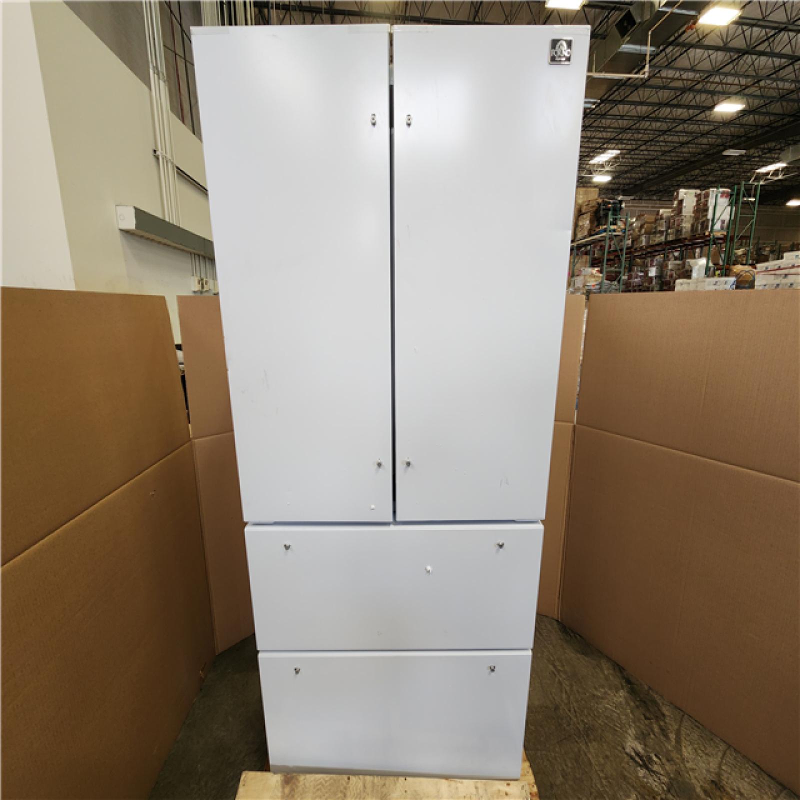 Phoenix AS-IS Forno Espresso Moena 36 in. French Door Refrigerator in White  19.2 Cu.ft