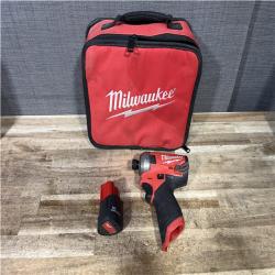 Houston Location AS-IS Milwaukee FUEL SURGE 12V Lithium-Ion Brushless Cordless 1/4 in. Hex Impact Driver and Battery