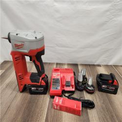 AS-IS -  Milwaukee M18 18-Volt Lithium-Ion Cordless 3/8 in. to 1-1/2 in Expansion Tool Kit with 3 Heads, Two 3.0Ah Batteries