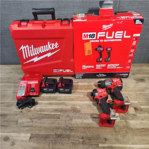 HOUSTON LOCATION - AS-IS (APPEARS LIKE NEW) MILWAUKEE FUEL 18V Lithium-Ion Brushless Cordless Hammer Drill and Impact Driver Combo Kit