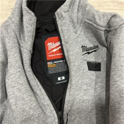 AS-IS Women's Small M12 12-Volt Lithium-Ion Cordless Gray Heated Jacket Hoodie Kit
