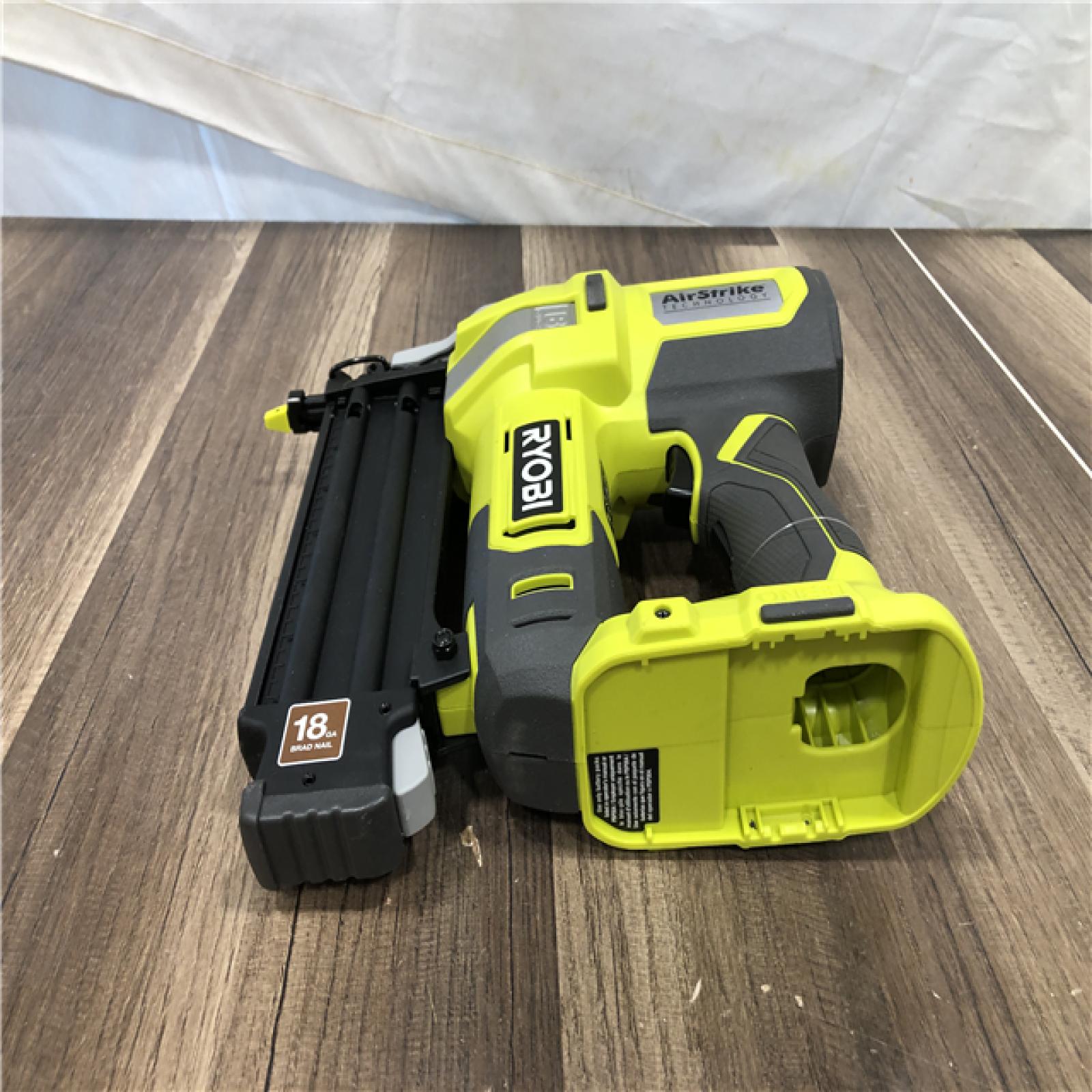 AS-IS RYOBI ONE+ 18V 18-Gauge Cordless AirStrike Brad Nailer (Tool Only)