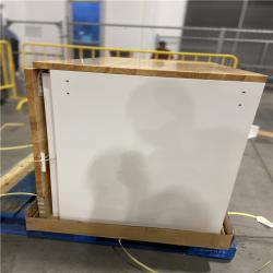 DALLAS LOCATION - Husky Tool Storage 46 in. W x 51 in. D Standard Duty Gloss White Mobile Workbench Cabinet with Solid Wood Top