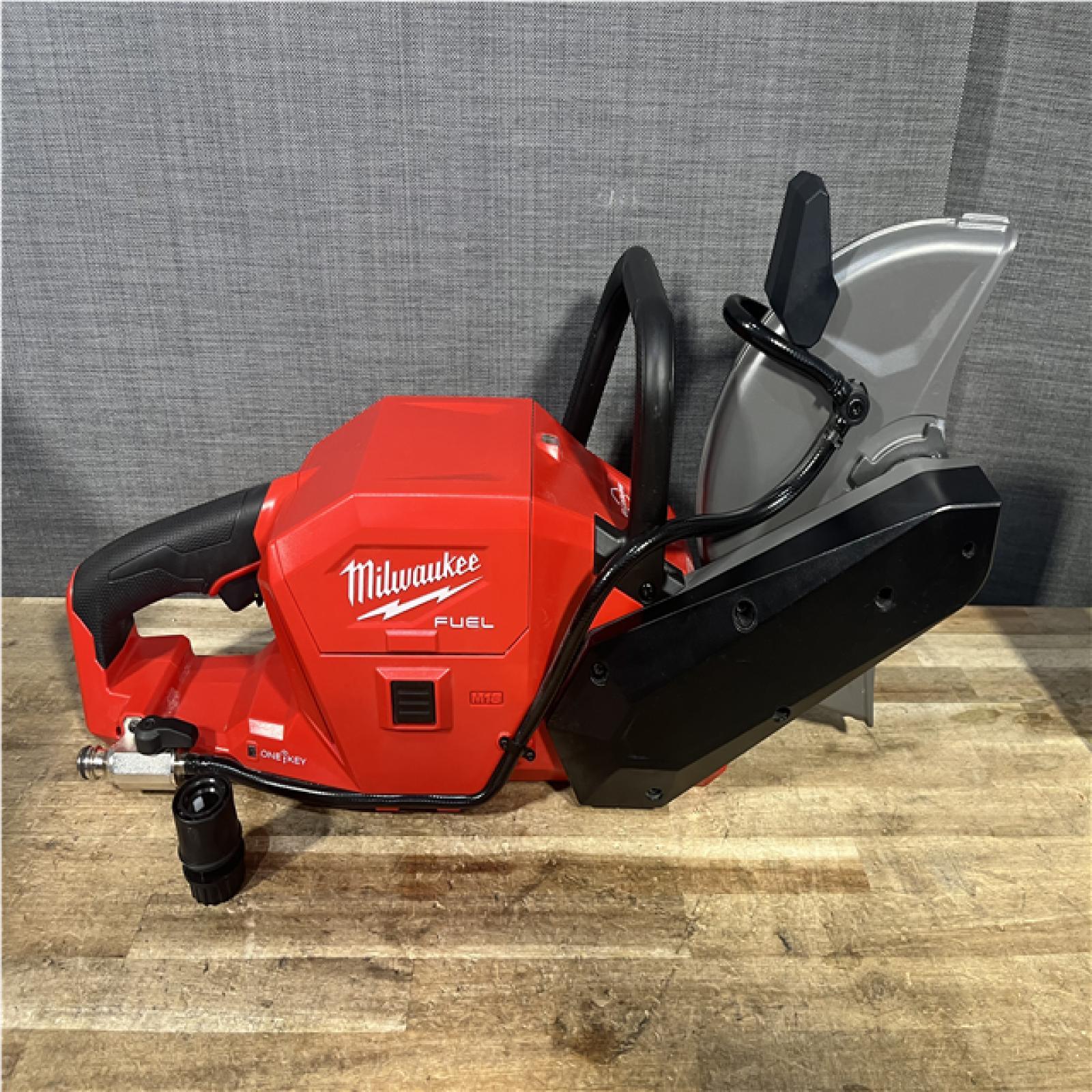Houston Location AS-IS Milwaukee FUEL ONE-KEY 18V Lithium-Ion Brushless Cordless 9 in. Cut Off Saw (Tool-Only)