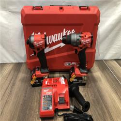 AS-IS Milwaukee FUEL 18V Lithium-Ion Brushless Cordless Hammer Drill and Impact Driver Combo Kit