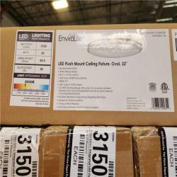 Phoenix NEW EnviroLite LED 32.3 inch Brushed Nickel Flush Mount Ceiling Light Pallet 26-Lights (SEALED)