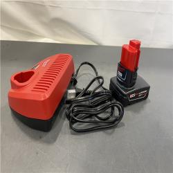 AS-IS - Milwaukee M12 12-Volt Lithium-Ion XC Battery 4.0 Ah and Charger Starter Kit
