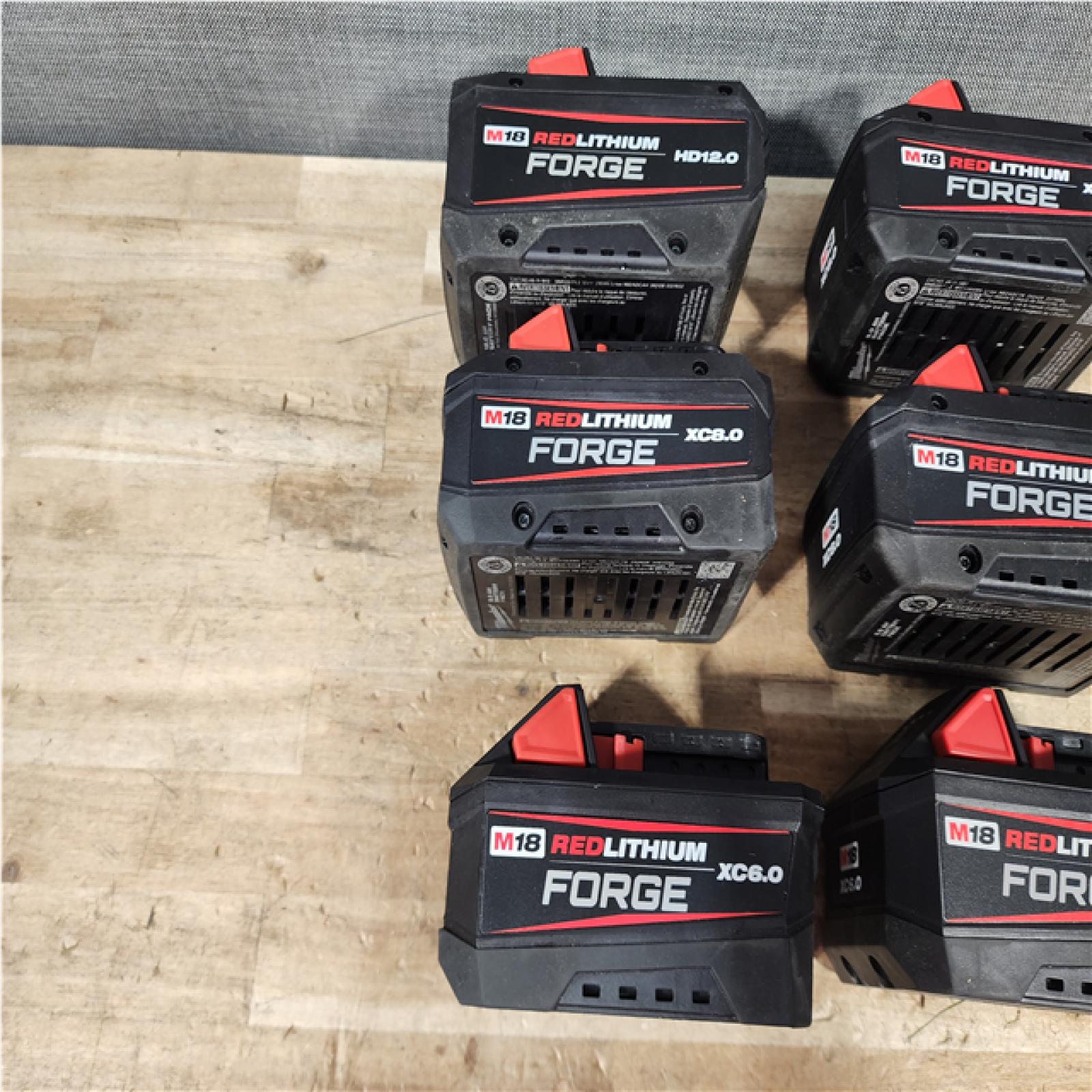 HOUSTON LOCATION - AS - IS MILWAUKEE BATTERY PACK QTY - 6