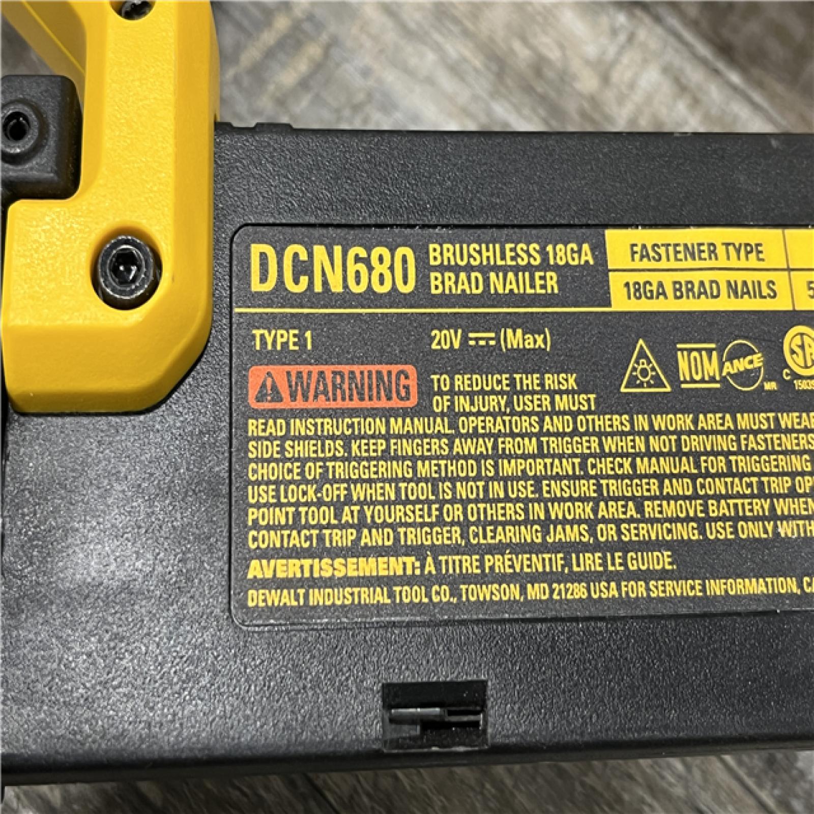 AS-IS DEWALT 20V MAX XR Lithium-Ion Electric Cordless 18-Gauge Brad Nailer (Tool Only)