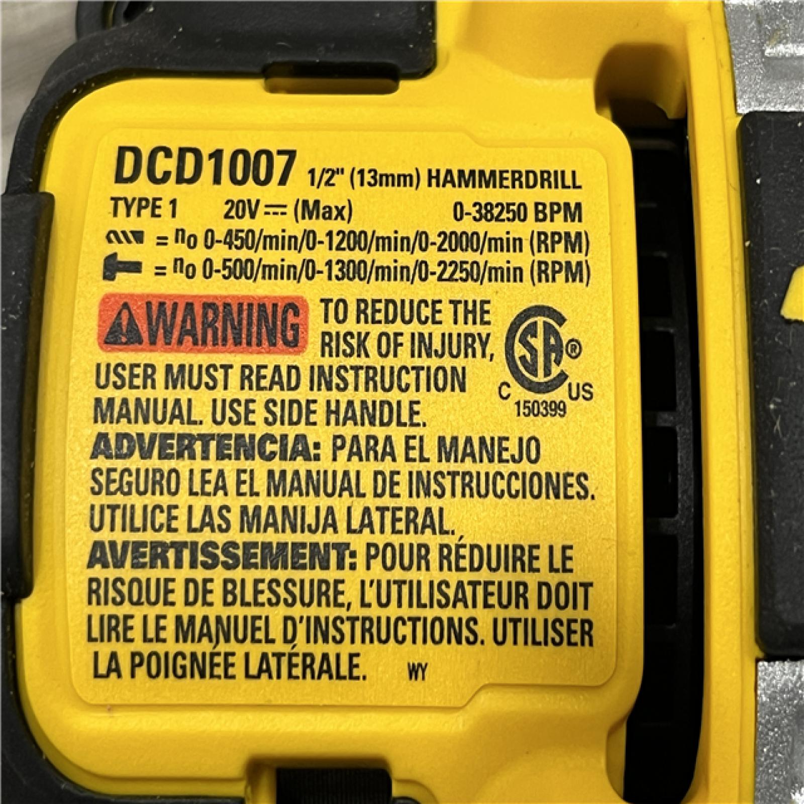 AS-IS DEWALT 20V MAX Brushless Cordless 1/2 3-Speed Hammer Drill (Tool-Only)