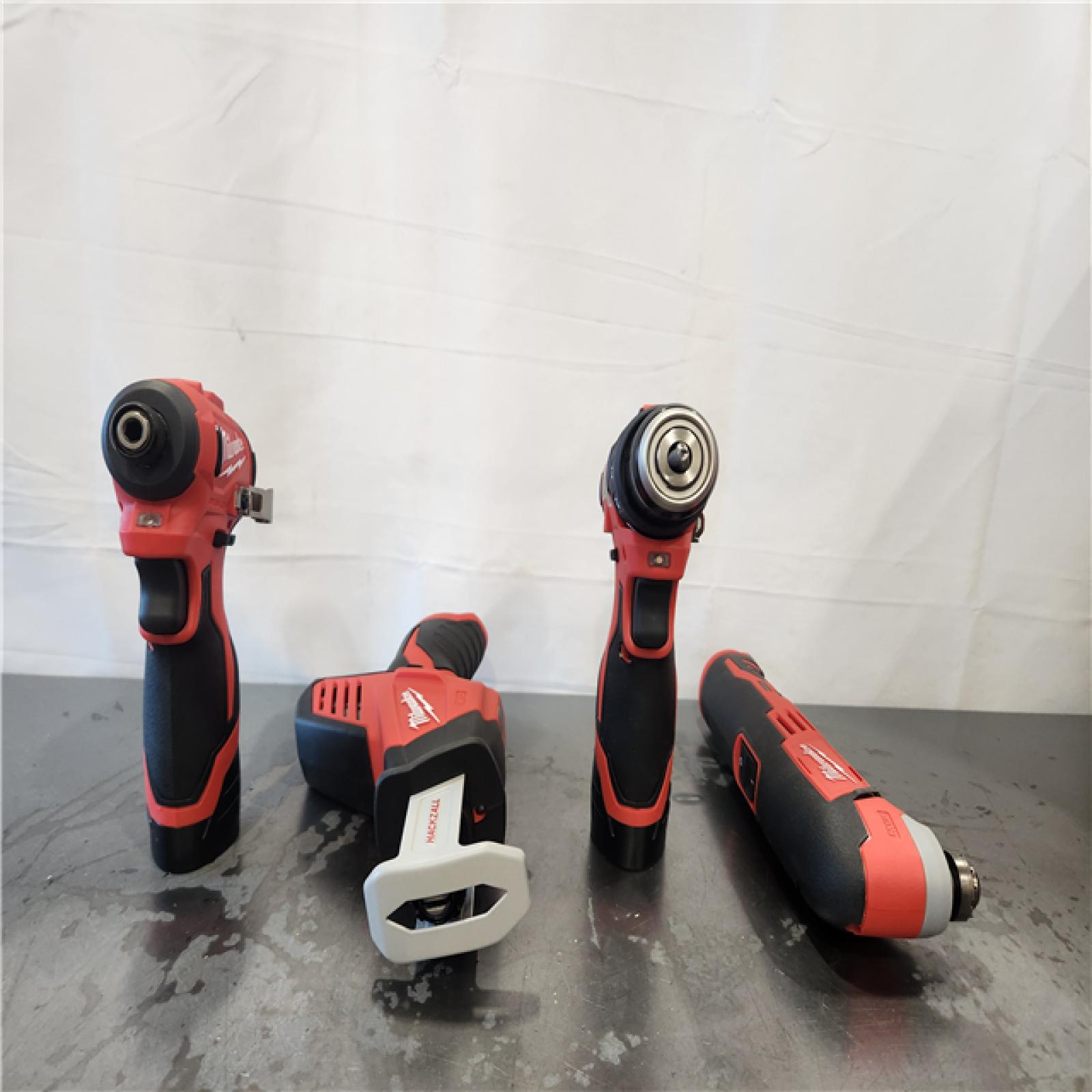 AS-IS- Milwaukee M12 12V Lithium-Ion Brushless Cordless Subcompact Drill and Impact Driver Kit