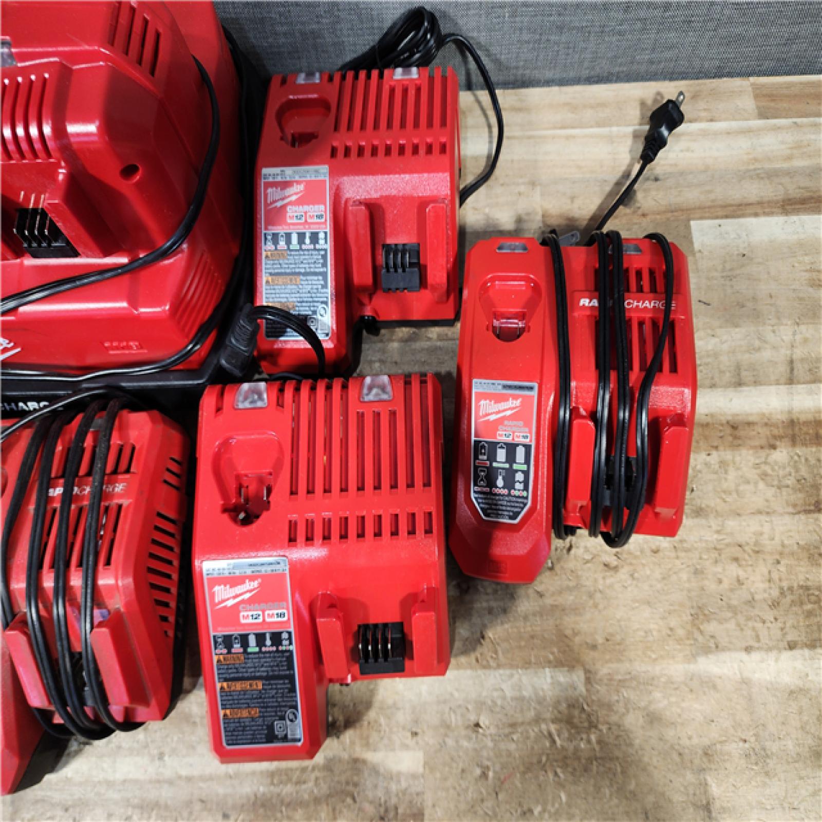 HOUSTON LOCATION - AS - IS MILWAUKEE BATTERY CHARGER PACK QTY - 6