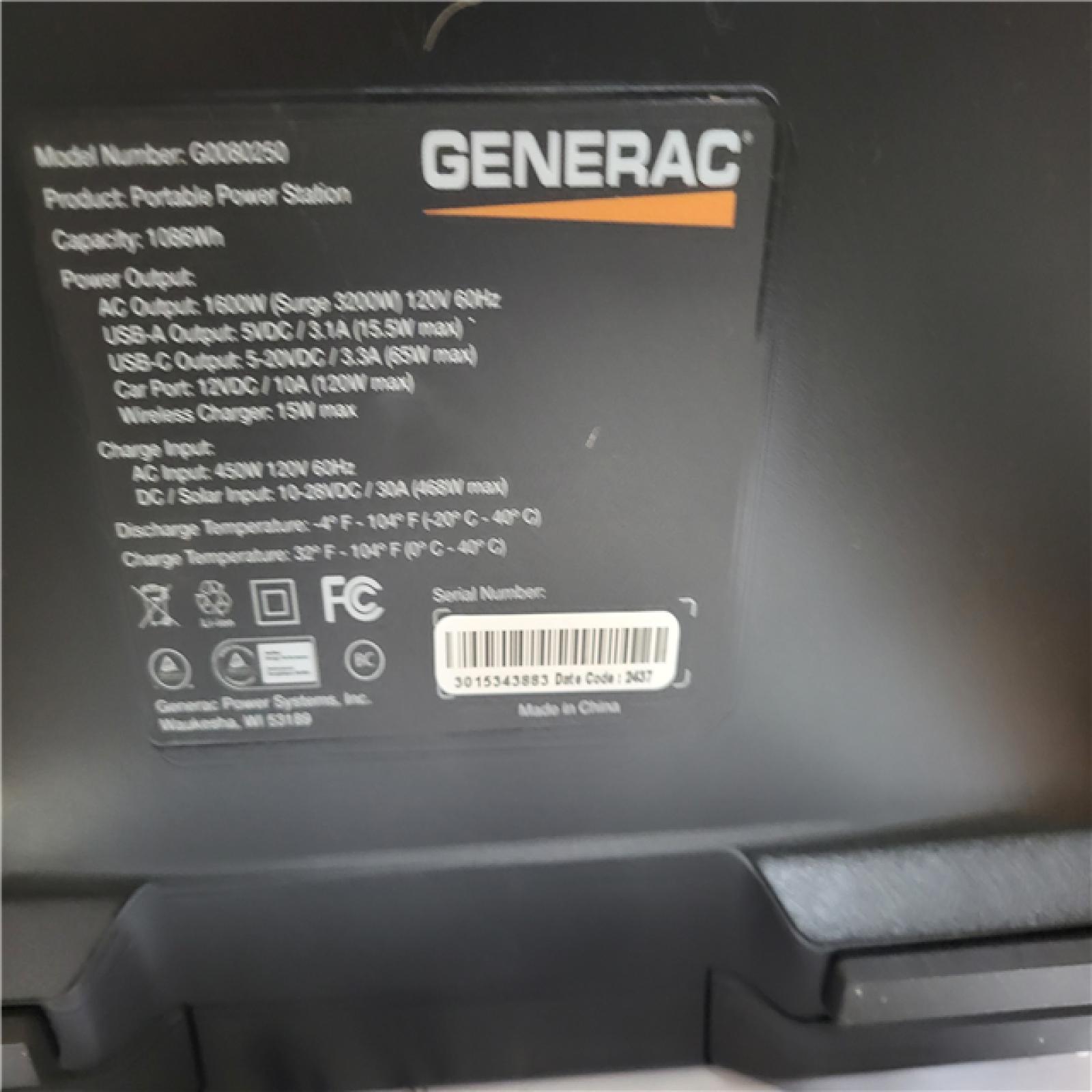 CALIFORNIA AS-IS GENERAC PORTABLE GENERATOR