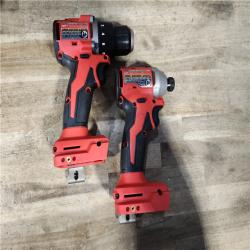 HOUSTON LOCATION - AS-IS Milwaukee M18 18V Lithium-Ion Brushless Cordless Compact Drill/Impact Combo Kit (2-Tool) W/(2) 2.0 Ah Batteries  Charger & Bag