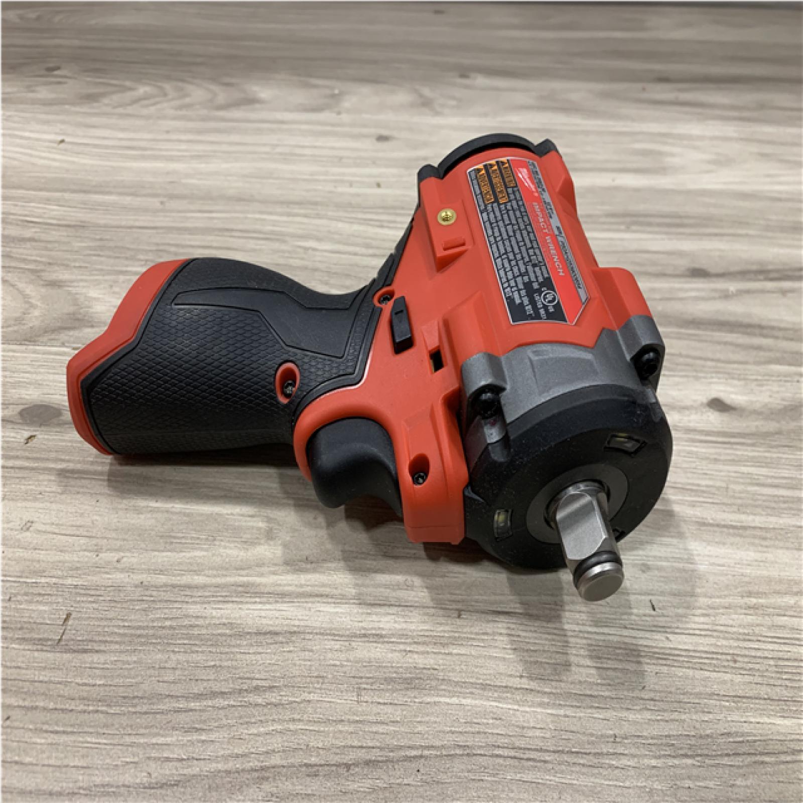 AS-IS Milwaukee FUEL 12V Lithium-Ion Brushless Cordless Stubby 1/2 in. Impact Wrench (Tool-Only)