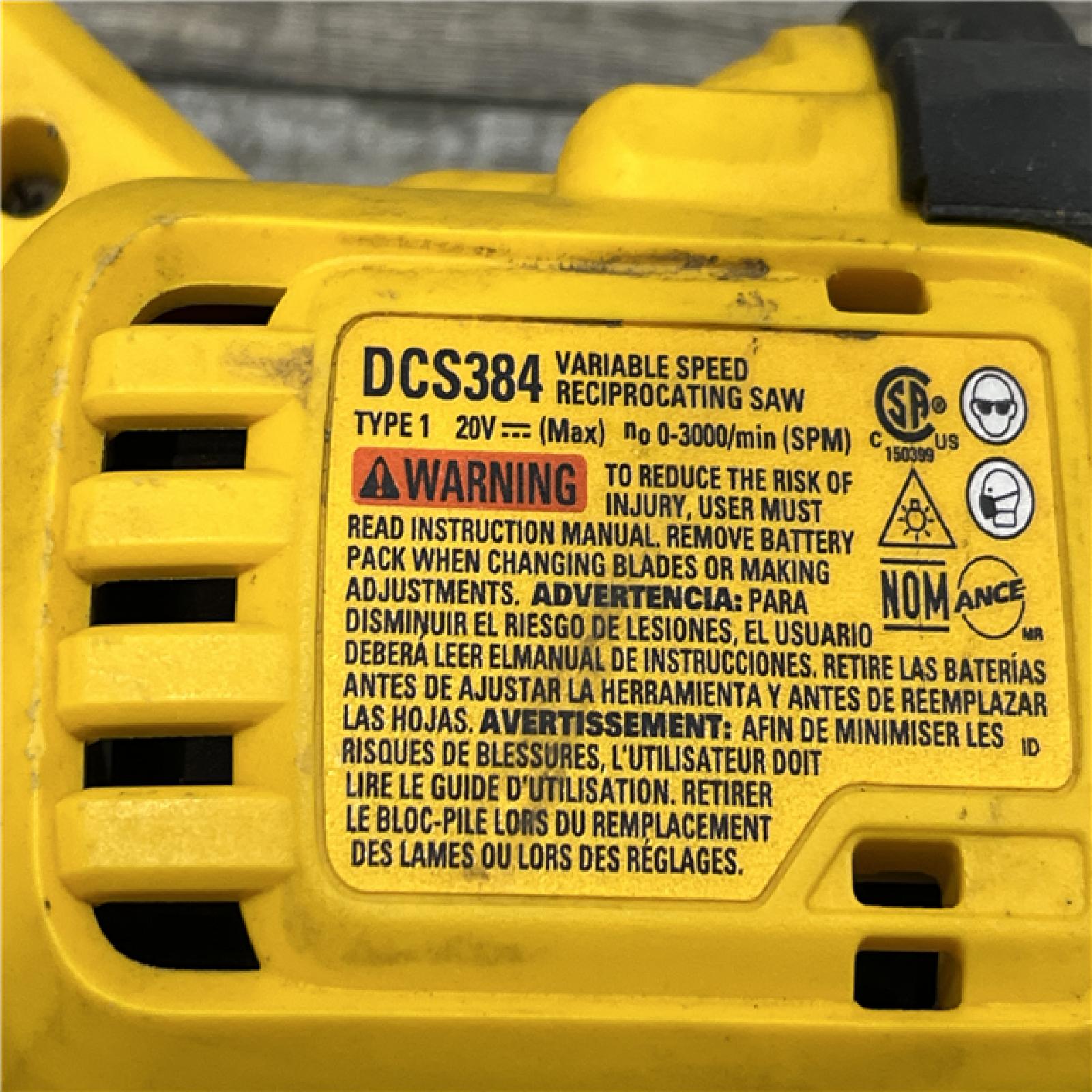 AS-IS DEWALT 20-Volt XR Cordless Reciprocating Saw (Tool Only)