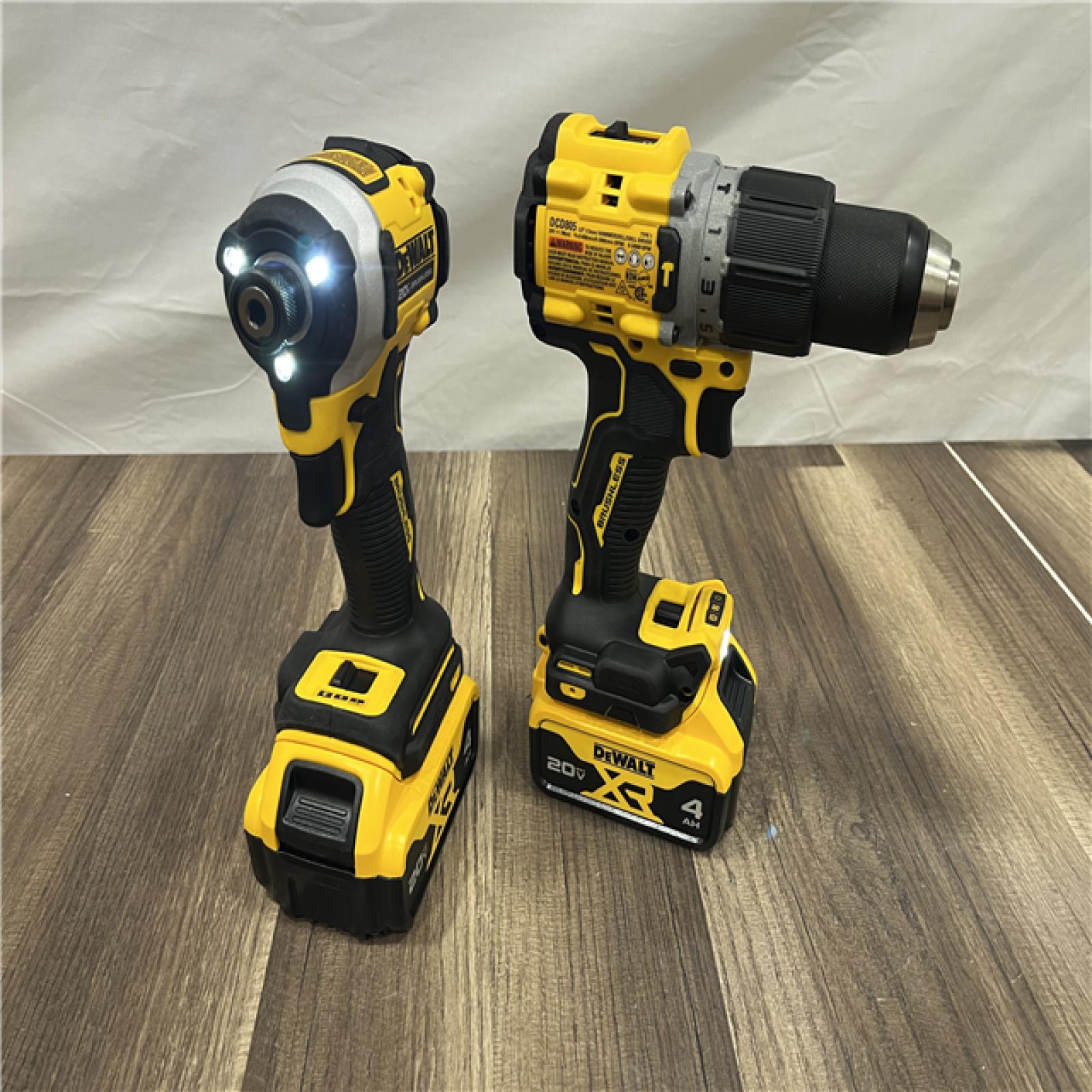 GOOD DEWALT 20V MAX XR Hammer Drill and ATOMIC Impact Driver 2 Tool Cordless Combo Kit with (2) 4.0Ah Batteries, Charger, and Bag