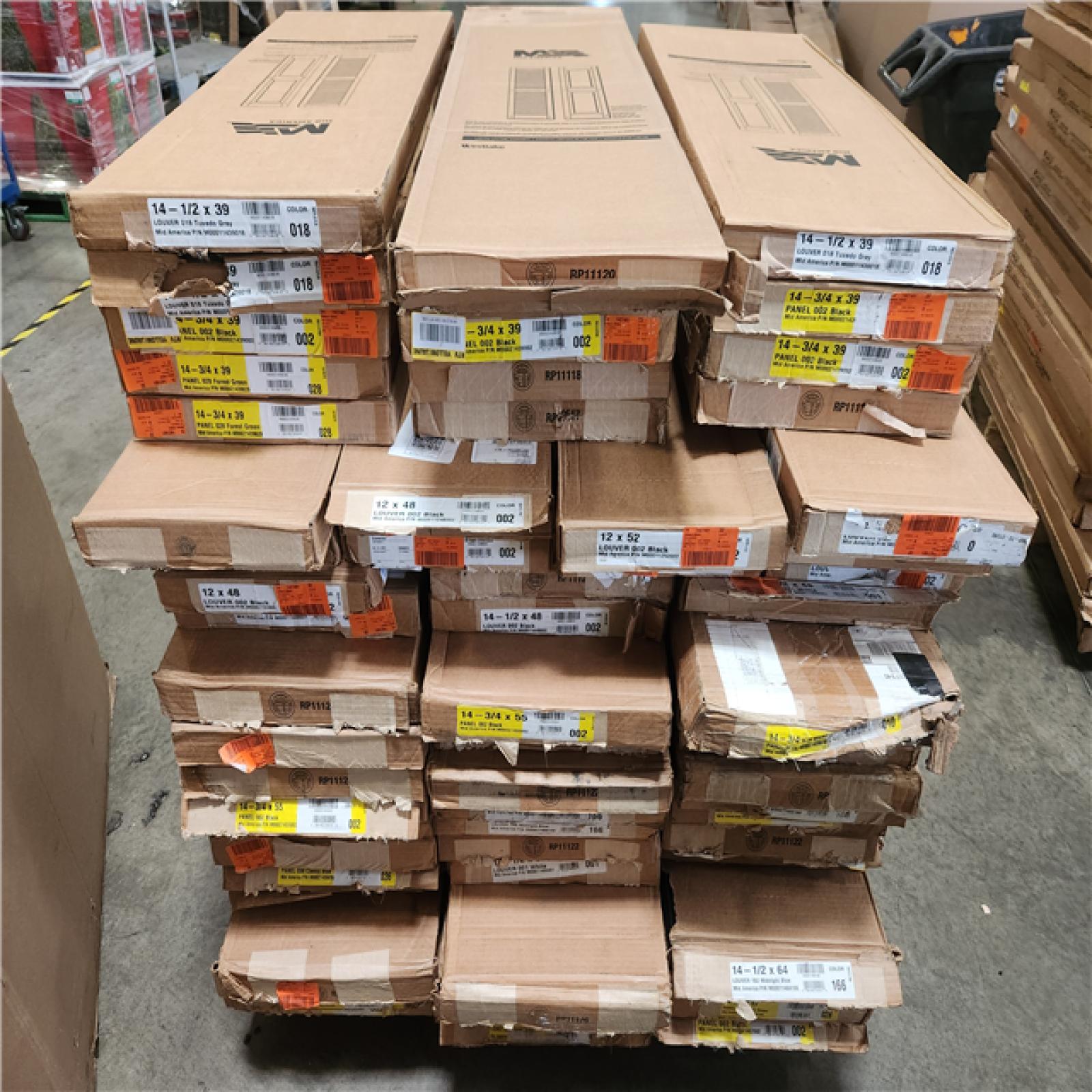 Phoenix Builders Edge Louvered Vinyl Exterior Shutters Pair Pallet (59-Boxes)