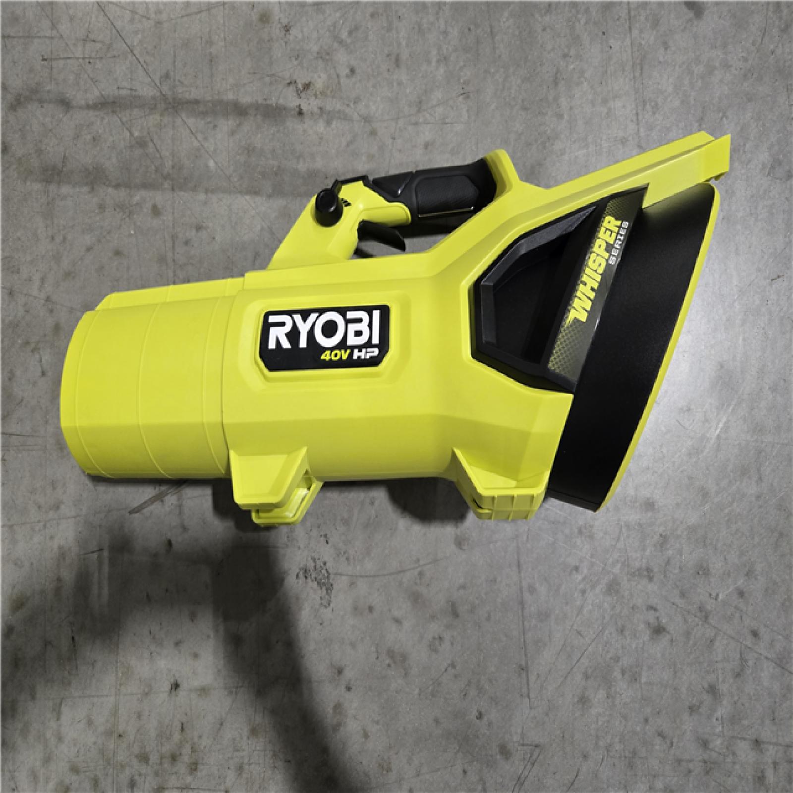 AS-IS RYOBI 40V HP Whisper Series 190 MPH 730 CFM Leaf Blower and Backpack Battery Kit