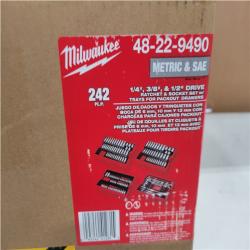 CALIFORNIA AS-IS MILWAUKEE 1/4  3/8 & 1/2 DRIVE RATCHET & SOCKET SET W TRAYS FOR PACKOUT DRAWERS
