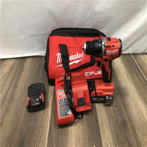 AS-IS Milwaukee 18V Lithium-Ion Brushless Cordless 1/2 in. Compact Drill/Driver Kit