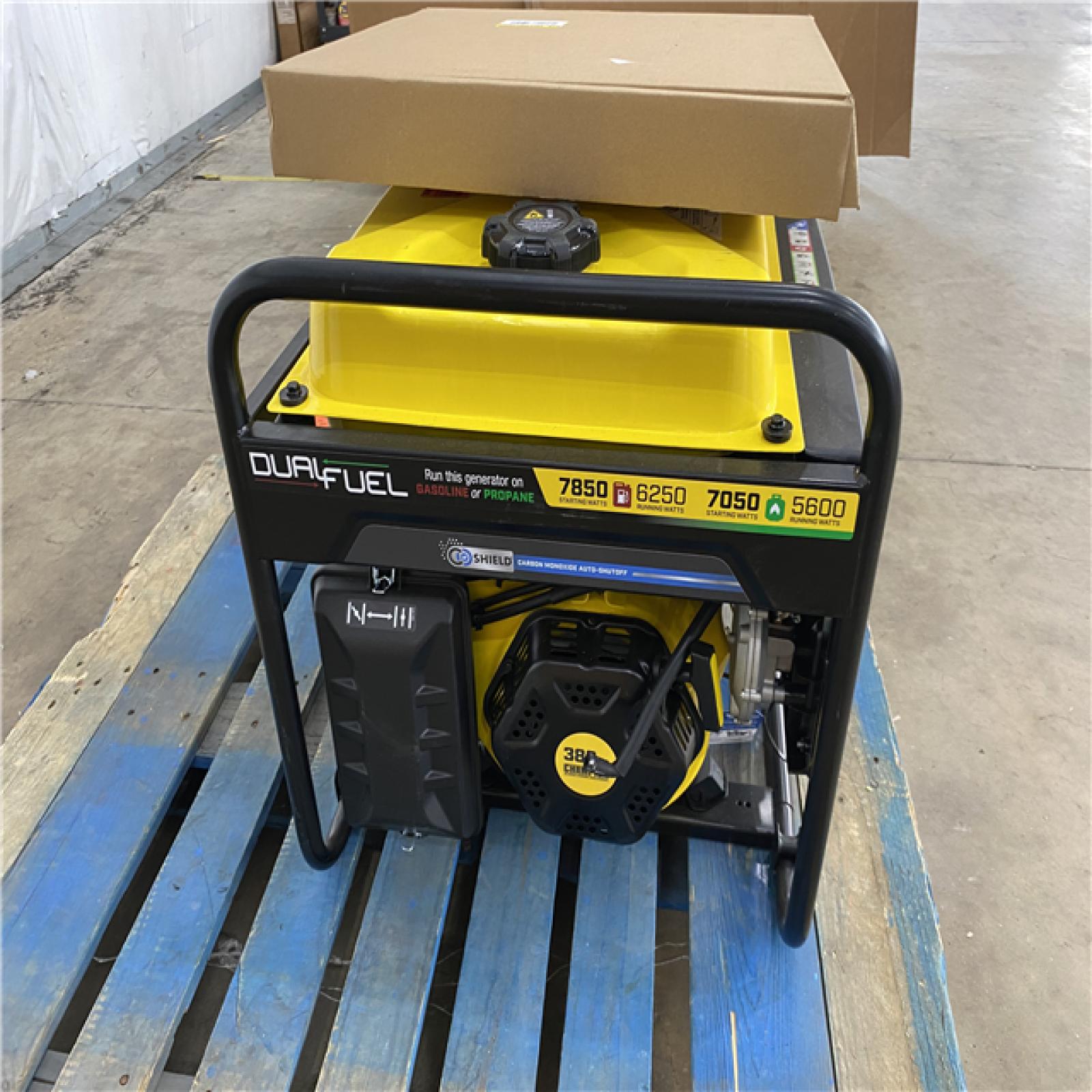 Houston Location - AS-IS Champion Dual Fuel Generator 7850 Starting Watts 6250 Running Watts