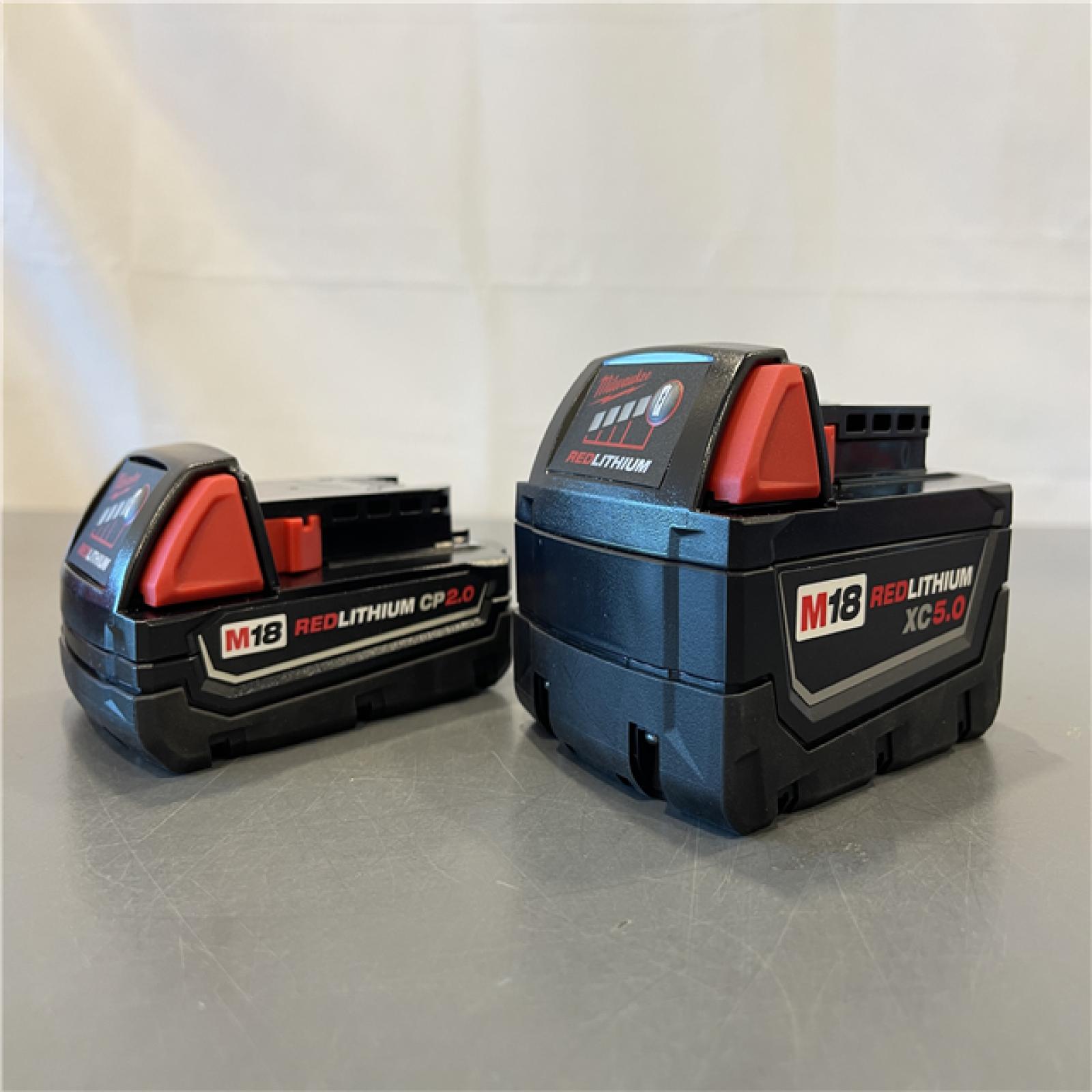 AS-IS - Milwaukee M18 18-Volt Lithium-Ion Starter Kit with One 5.0 Ah and One 2.0 Ah Battery and Charger
