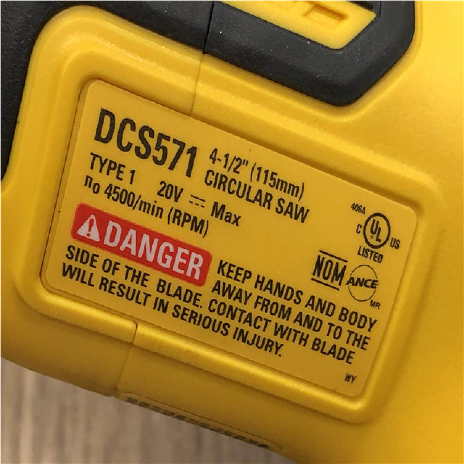 AS-IS DEWALT ATOMIC 20V MAX Cordless Brushless 4-1/2 in. Circular Saw (Tool Only)