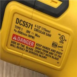 AS-IS DEWALT ATOMIC 20V MAX Cordless Brushless 4-1/2 in. Circular Saw (Tool Only)
