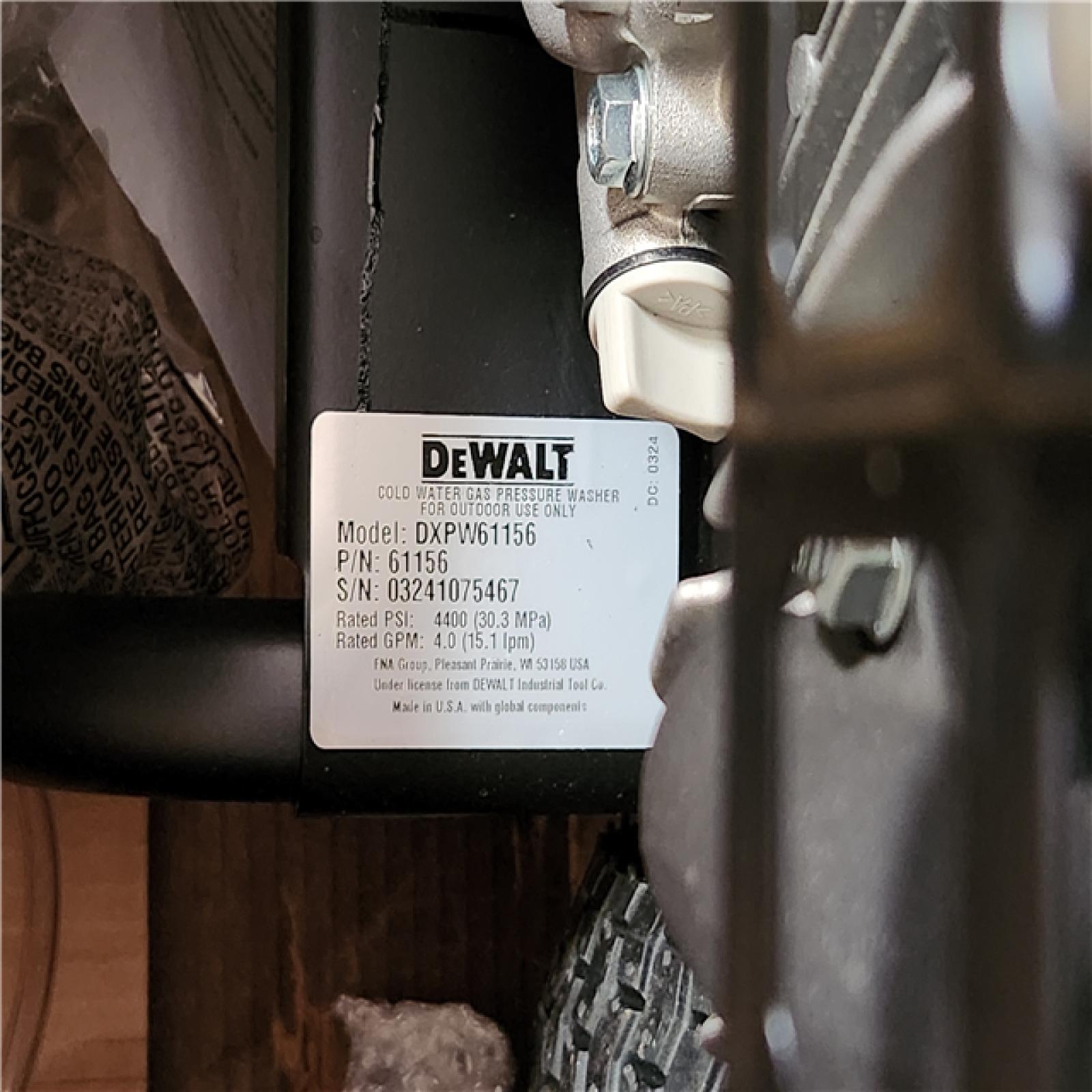 Phoenix AS-IS DEWALT 4400 PSI 4.0 GPM Cold Water Gas Pressure Washer