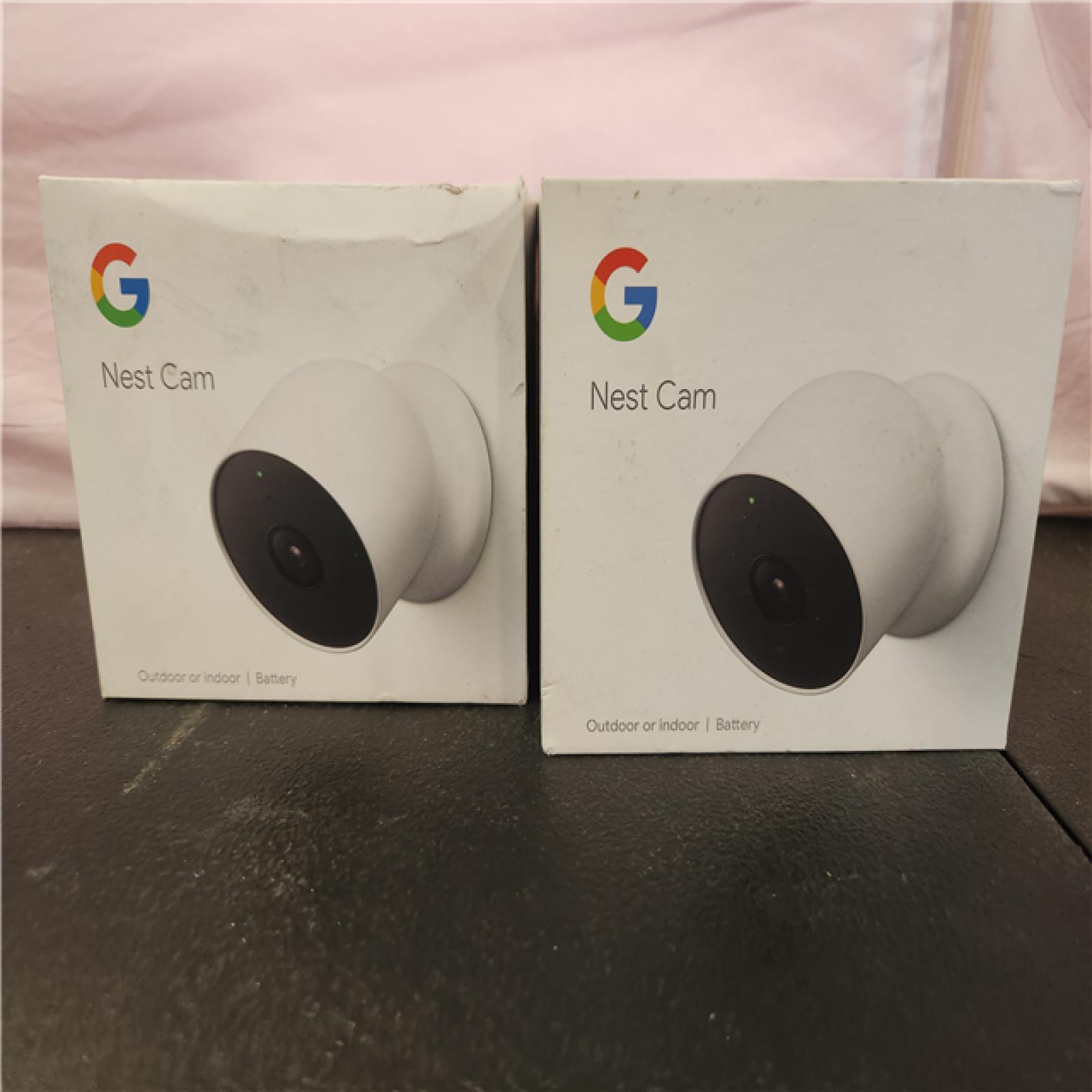 Phoenix AS-IS Google Nest Indoor/Outdoor Wireless Smart Security Camera (Battery) (2-Pack)