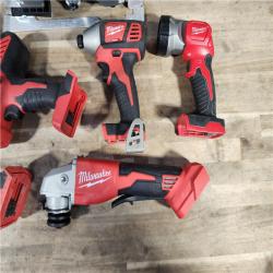 HOUSTON LOCATION - AS-IS MIWAUKEE 6 TOOL COMBO KIT W/ (2) BATTERY & CHARGER