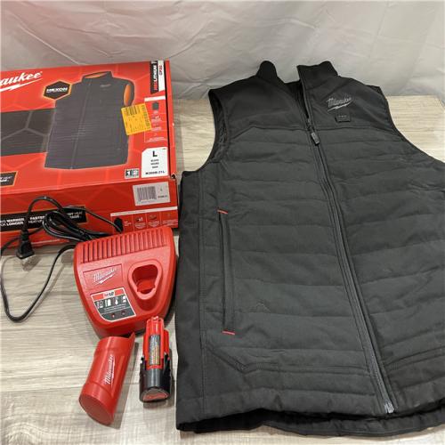 AS-IS Milwaukee Men's Large 12-Volt Lithium-Ion Cordless Axis Black Heated Vest Kit
