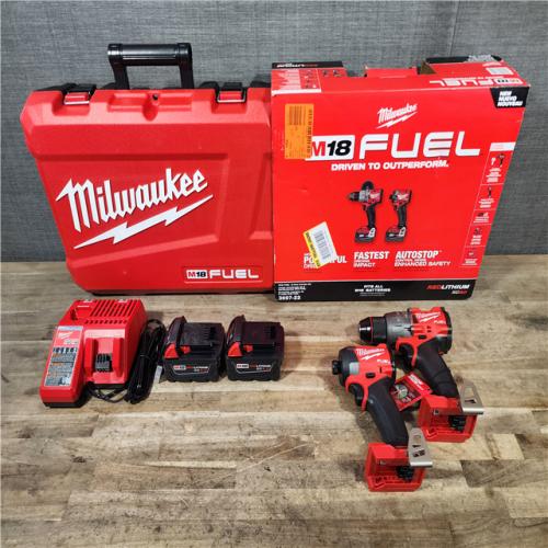 HOUSTON LOCATION - AS-IS (APPEARS LIKE NEW) Milwaukee M18 FUEL 18V Lithium-Ion Brushless Cordless Hammer Drill and Impact Driver Combo Kit