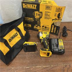 AS-IS DeWALT ATOMIC 20V MAX Cordless Compact Impact Driver Kit W/ Li-Ion Battery, 1/4, Brushless