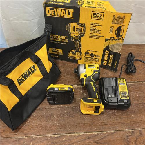 AS-IS DeWALT ATOMIC 20V MAX Cordless Compact Impact Driver Kit W/ Li-Ion Battery, 1/4, Brushless