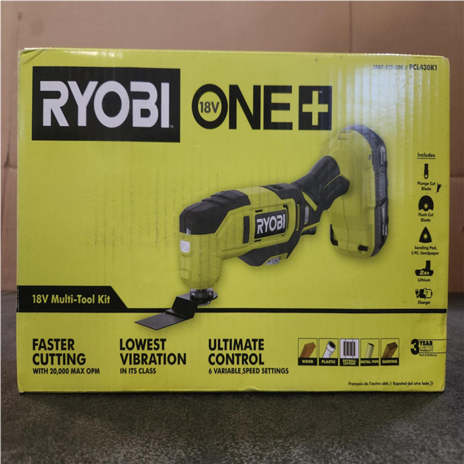 Phoenix NEW  RYOBI ONE+ 18V Cordless Oscillating Multi-Tool Kit with 2.0 Ah Battery and Charger.