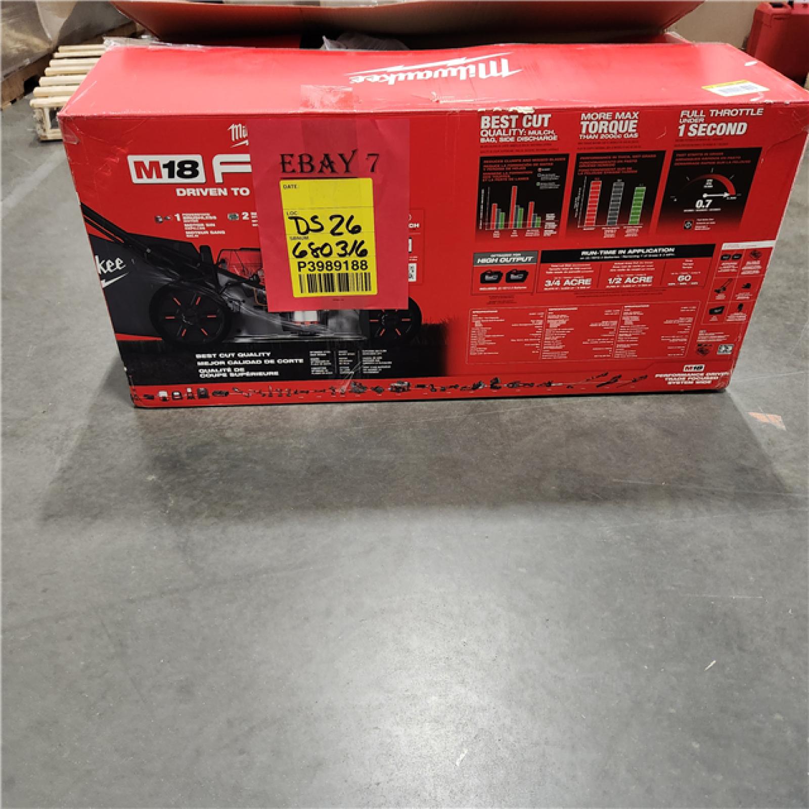 LIKE NEW- Milwaukee M18 FUEL Brushless Cordless 21 in. Dual Battery Self-Propelled Mower W/(2) 12.0Ah Battery and Rapid Charger
