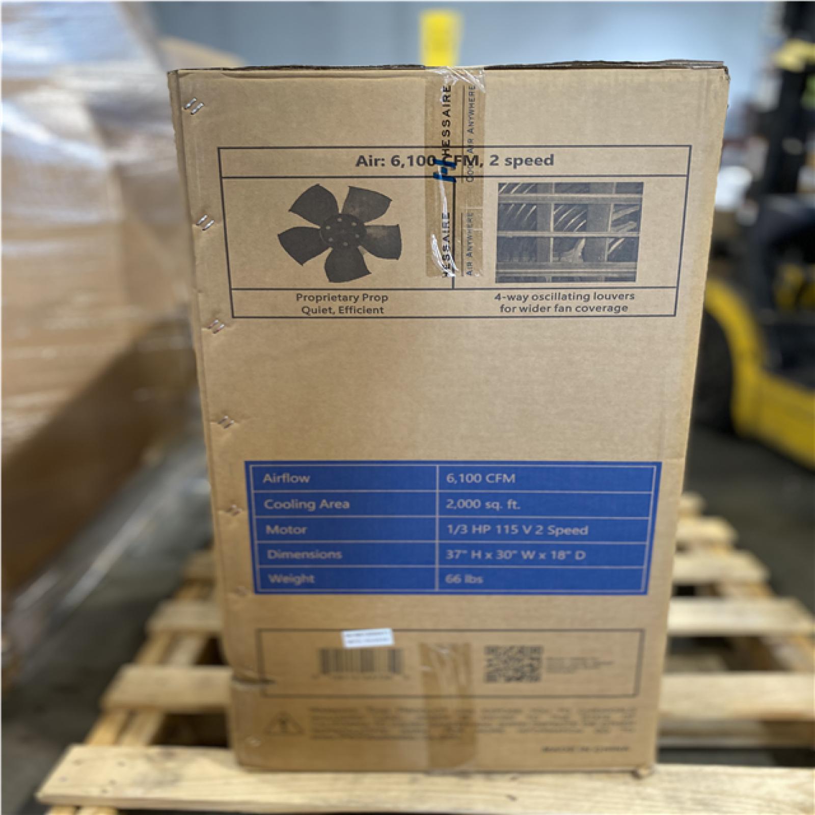 DALLAS LOCATION- HESSAIRE 6100 CFM 115-Volt 2-Speed Window Evaporative Cooler for 2000 sq. ft.