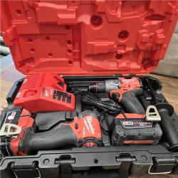 AS-IS MILWAUKEE M18 FUEL 18V Lithium-Ion Brushless Cordless Hammer Drill and Impact Driver Combo Kit (2-Tool) with 2 Batteries