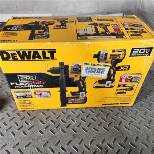 Houston location- AS-IS DeWalt 20V MAX Cordless Brushless 2 Tool Hammer Drill and Impact Driver Kit