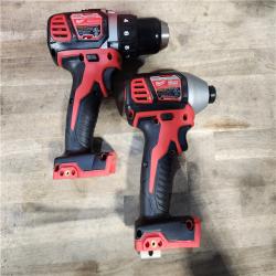 HOUSTON LOCATION - AS-IS Milwaukee 18V Cordless Brushed 2-Tool Drill/Driver and Impact Driver Kit