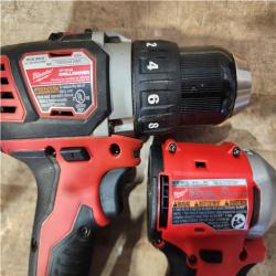 Houston Location AS-IS Milwaukee 18-Volt Lithium-Ion Brushless Cordless Compact Hammer Drill/Impact Combo Kit