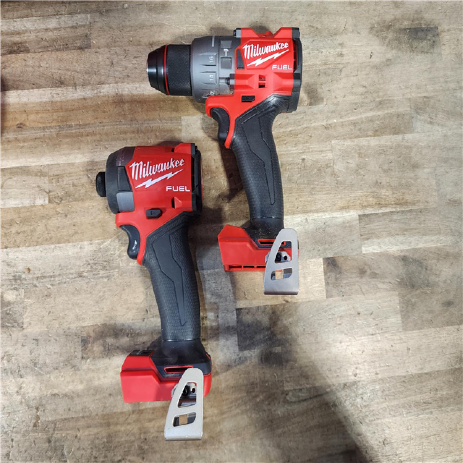 HOUSTON LOCATION - AS-IS Milwaukee FUEL 18V Lithium-Ion Brushless Cordless Hammer Drill and Impact Driver Combo Kit